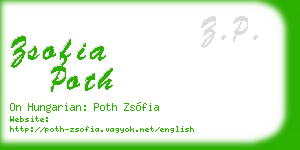 zsofia poth business card