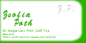 zsofia poth business card